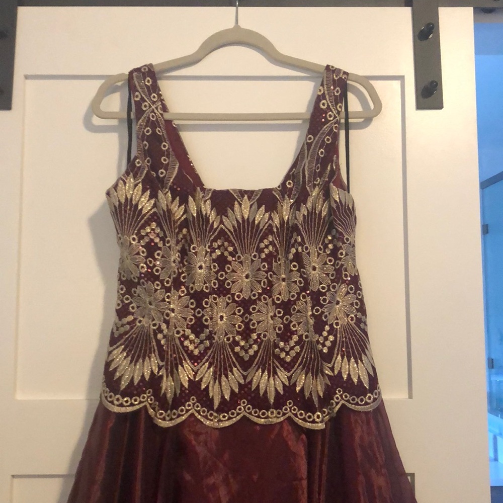 Let’s Fashion Red/Gold Dress